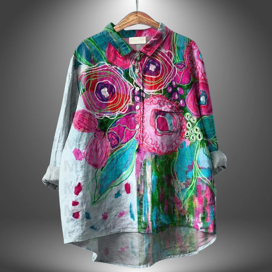 Virginia | Artisan Floral Shirt für Frauen - Image 3