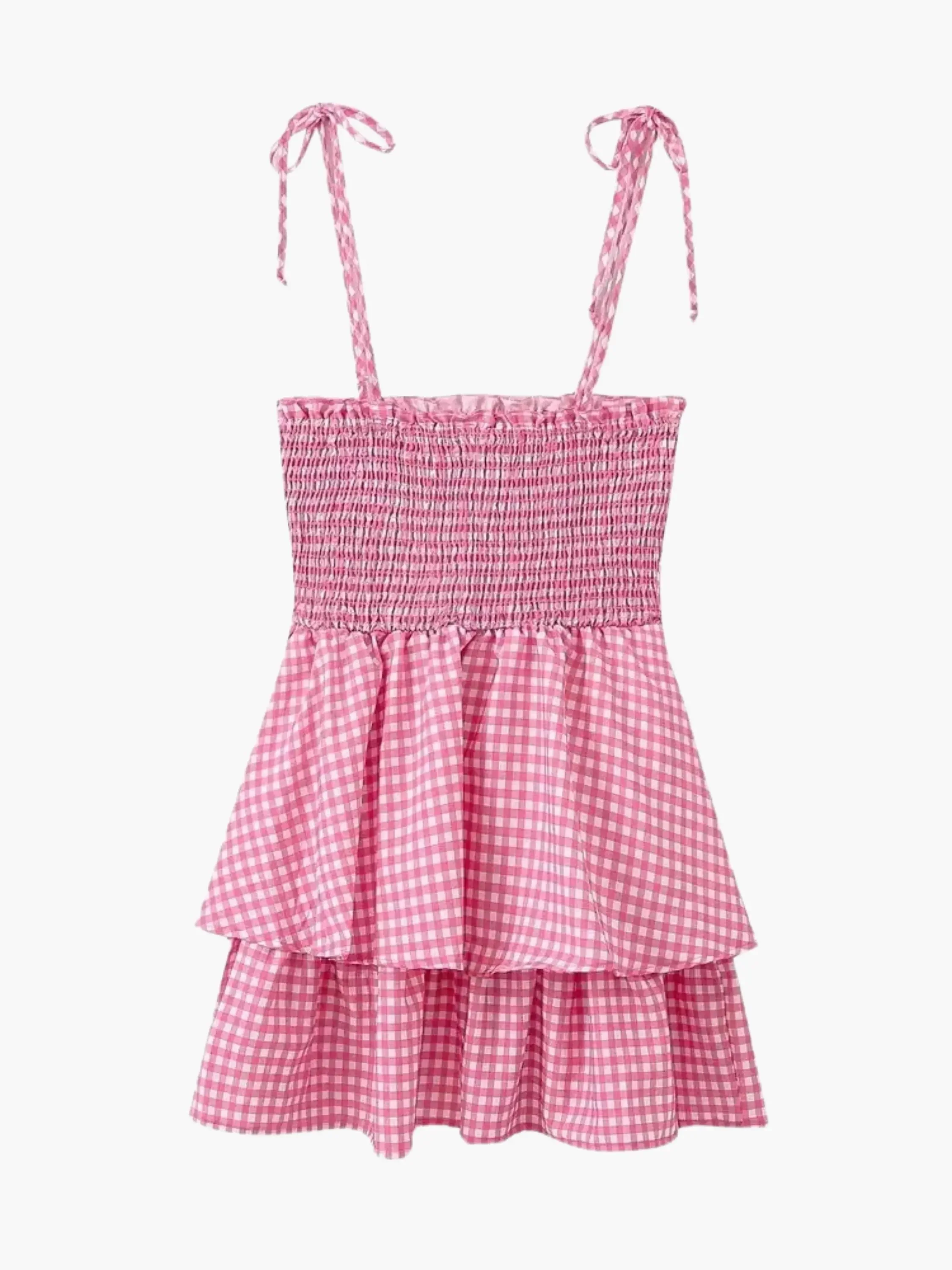 Wibke | Charmantes rosa-weiß kariertes Sommerkleid - Image 2