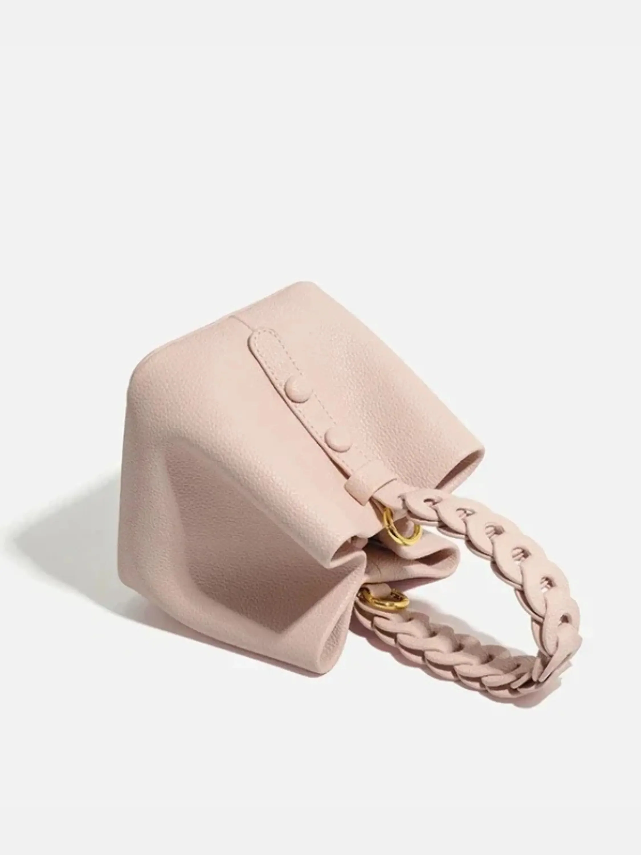 Yamina | Elegante strukturierte Handtasche mit geflochtenem Griff - Image 5