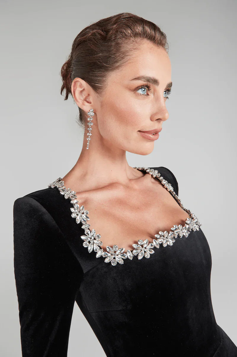 Yassy | Samt Elegantes Kleid - Image 5