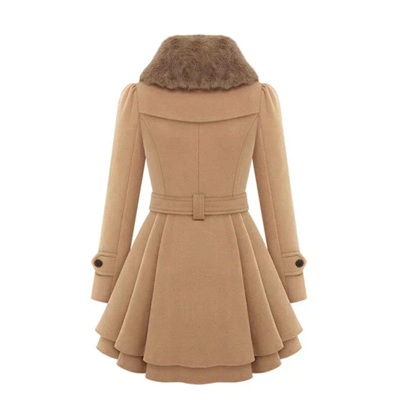Yena | Schicker Trenchcoat mit veganem Pelz - Image 6